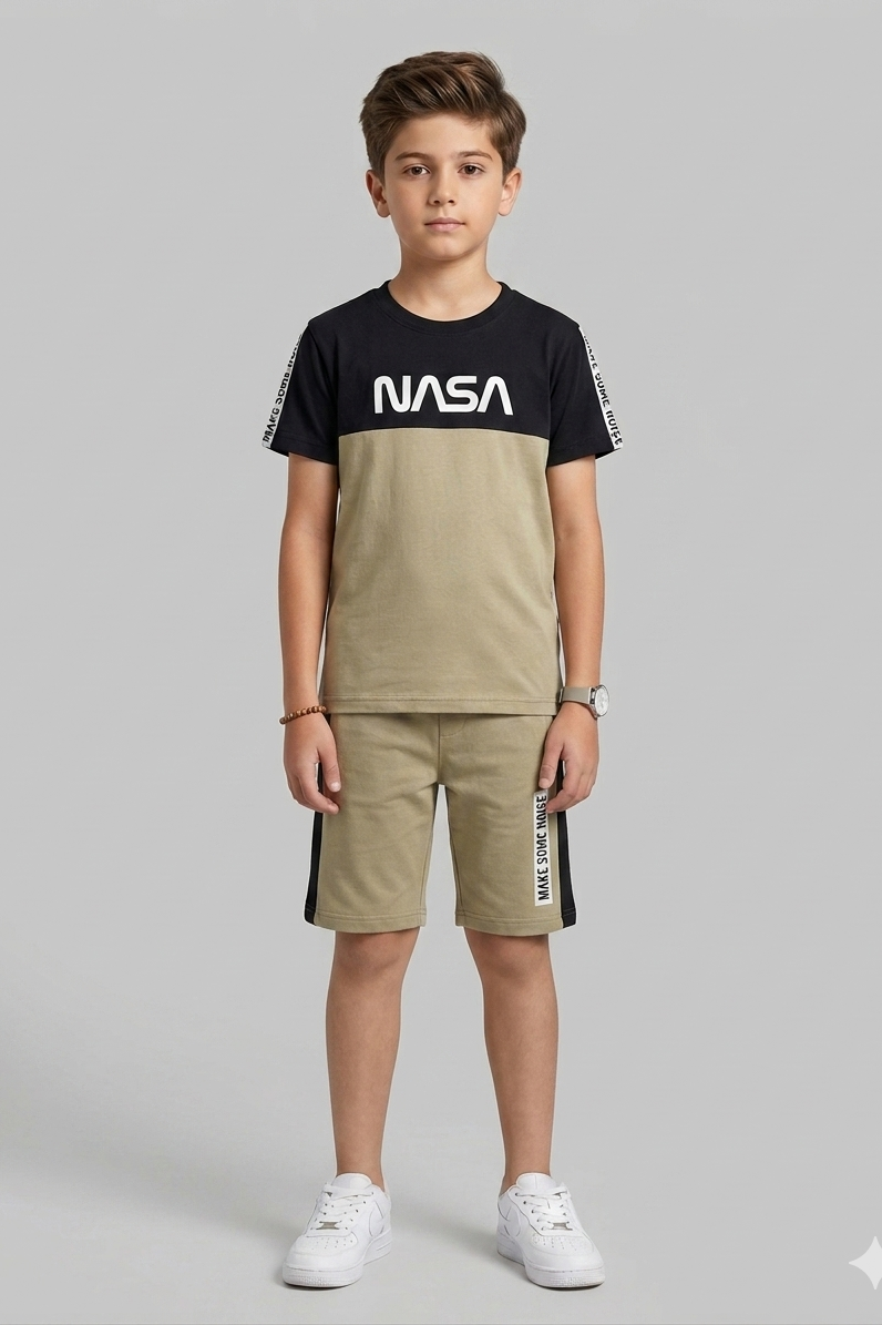 Premium Quality "NASA" Printed Summer Suit For Boys