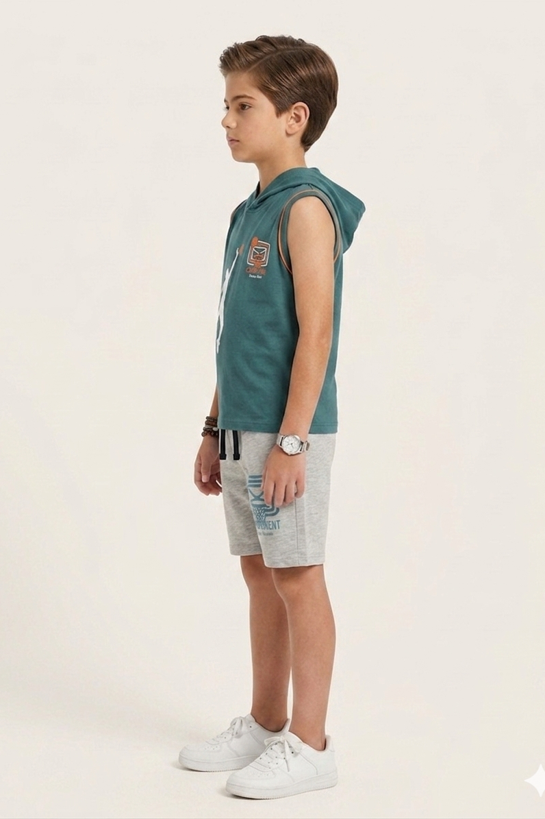 Premium Quality "" Printed Summer Half Sleeves Suit For Boys