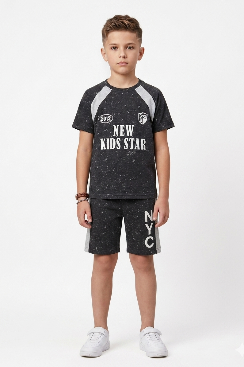 Premium Quality "NYC" Printed Summer Suit For Boys