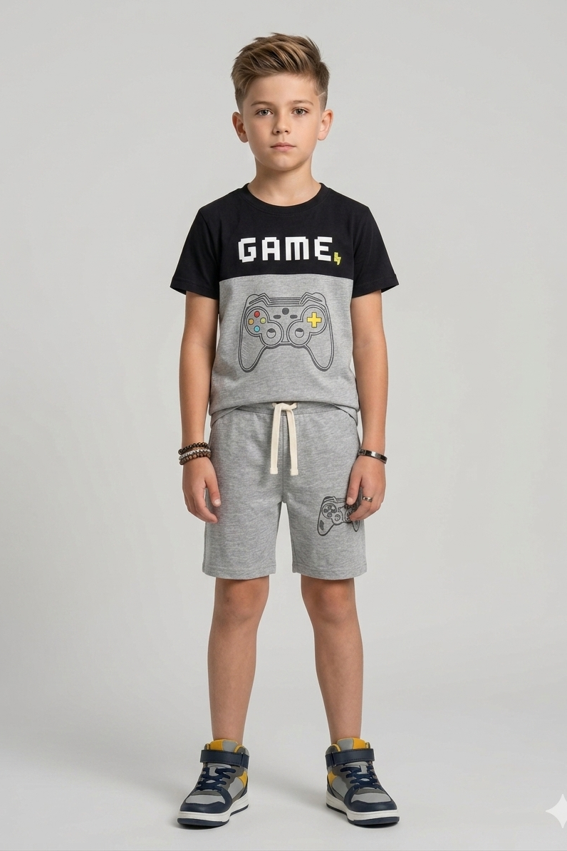 Premium Quality "Game Changer" Printed Summer Suit For Boys
