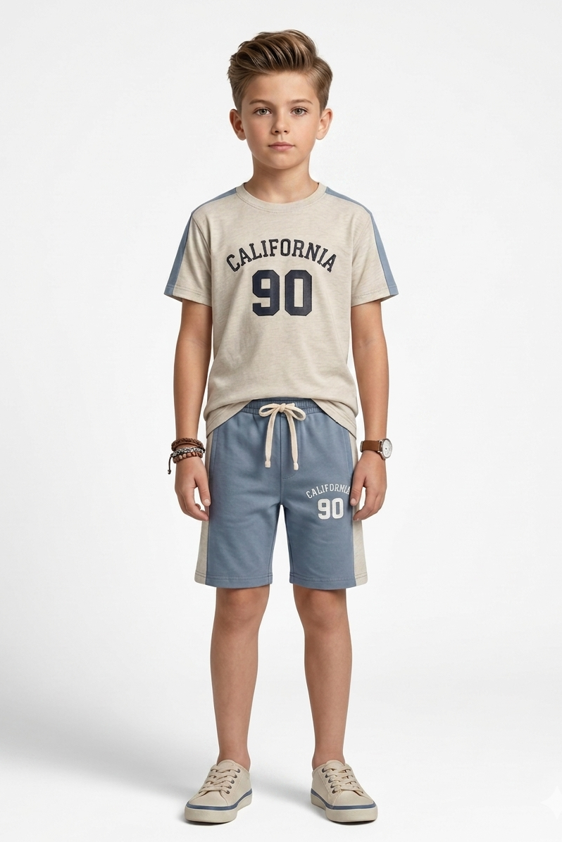 Premium Quality "California" 90 Printe Summer Suit For Boys