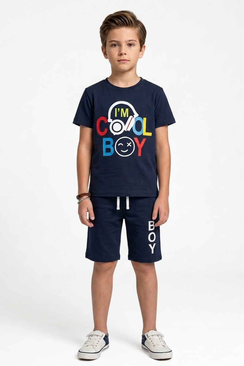Premium Quality "Cool Boy" Printed Summer Suit For Boys