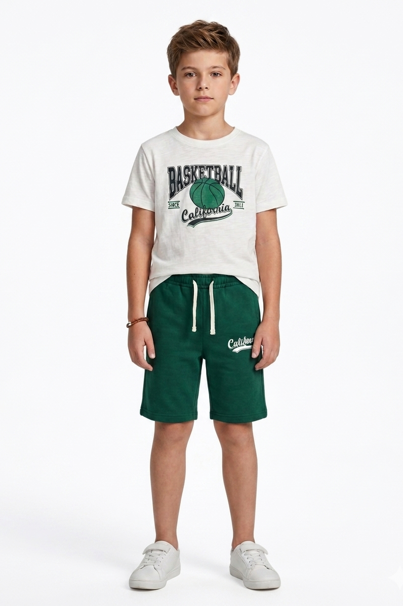 Premium Quality "Basket Ball" Printed Summer Suit For Boys