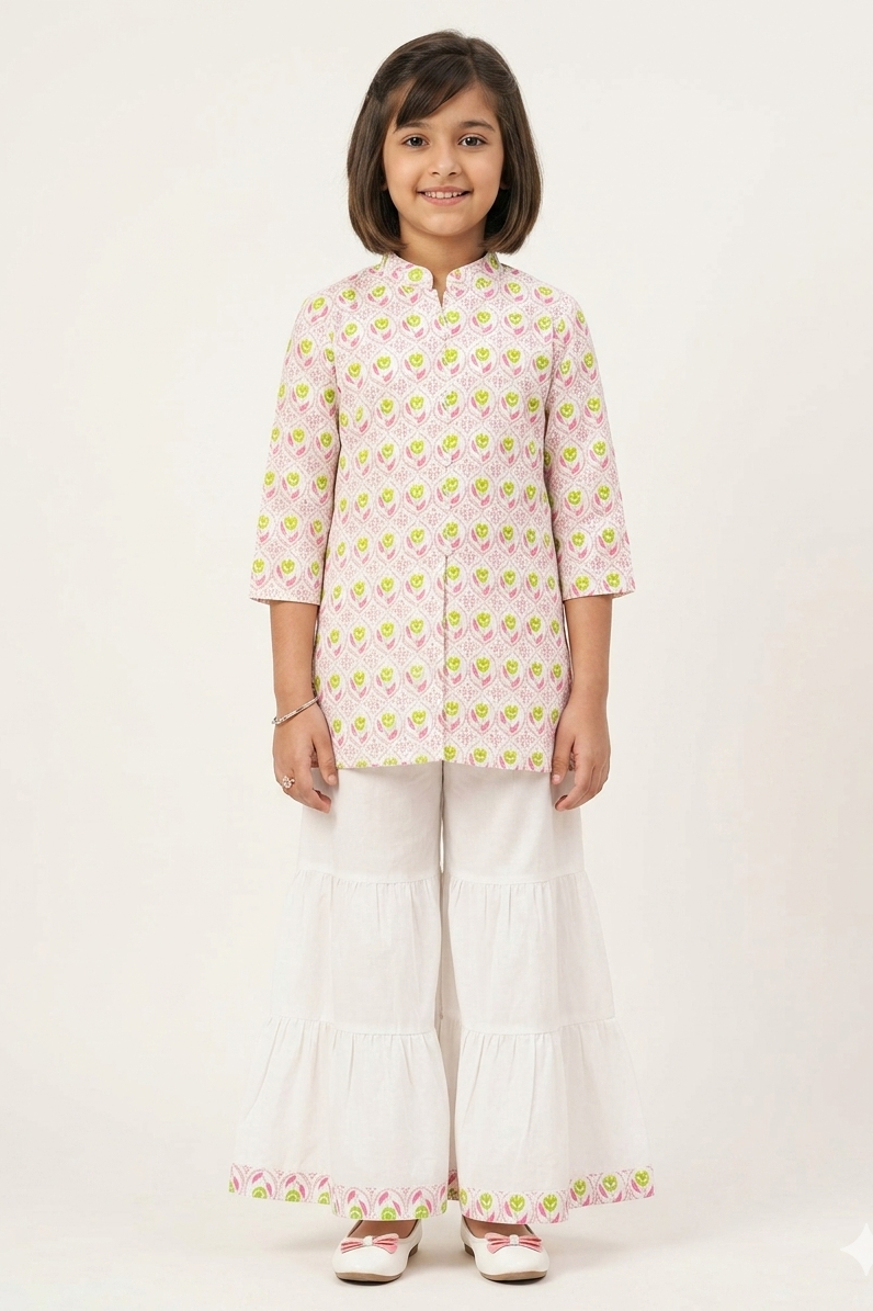 Girls Premium Fancy Kameez With Gharara (2 Pieces)