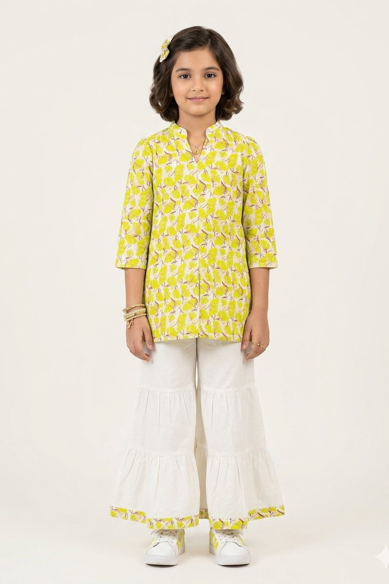 Girls Premium Fancy Kameez With Gharara (2 Pieces)