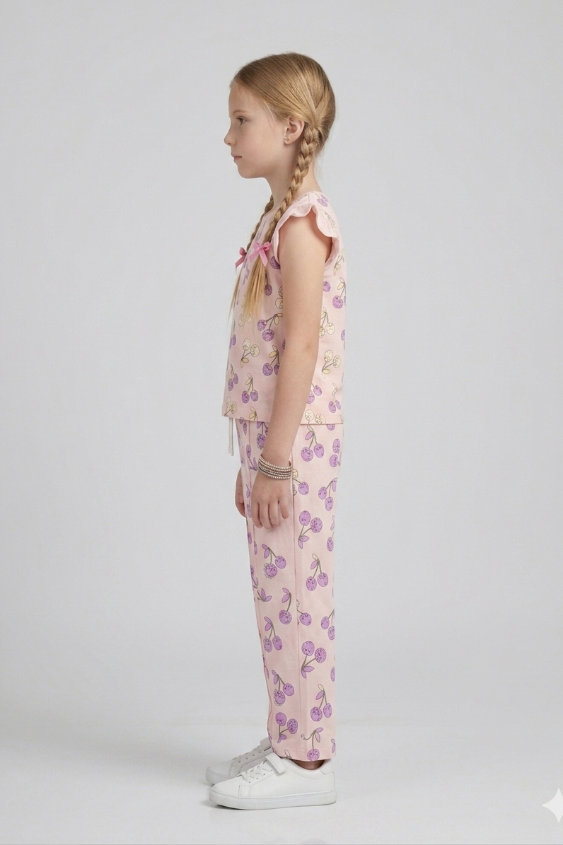 Girls Premium Quality All-Over Printed Summer Suit