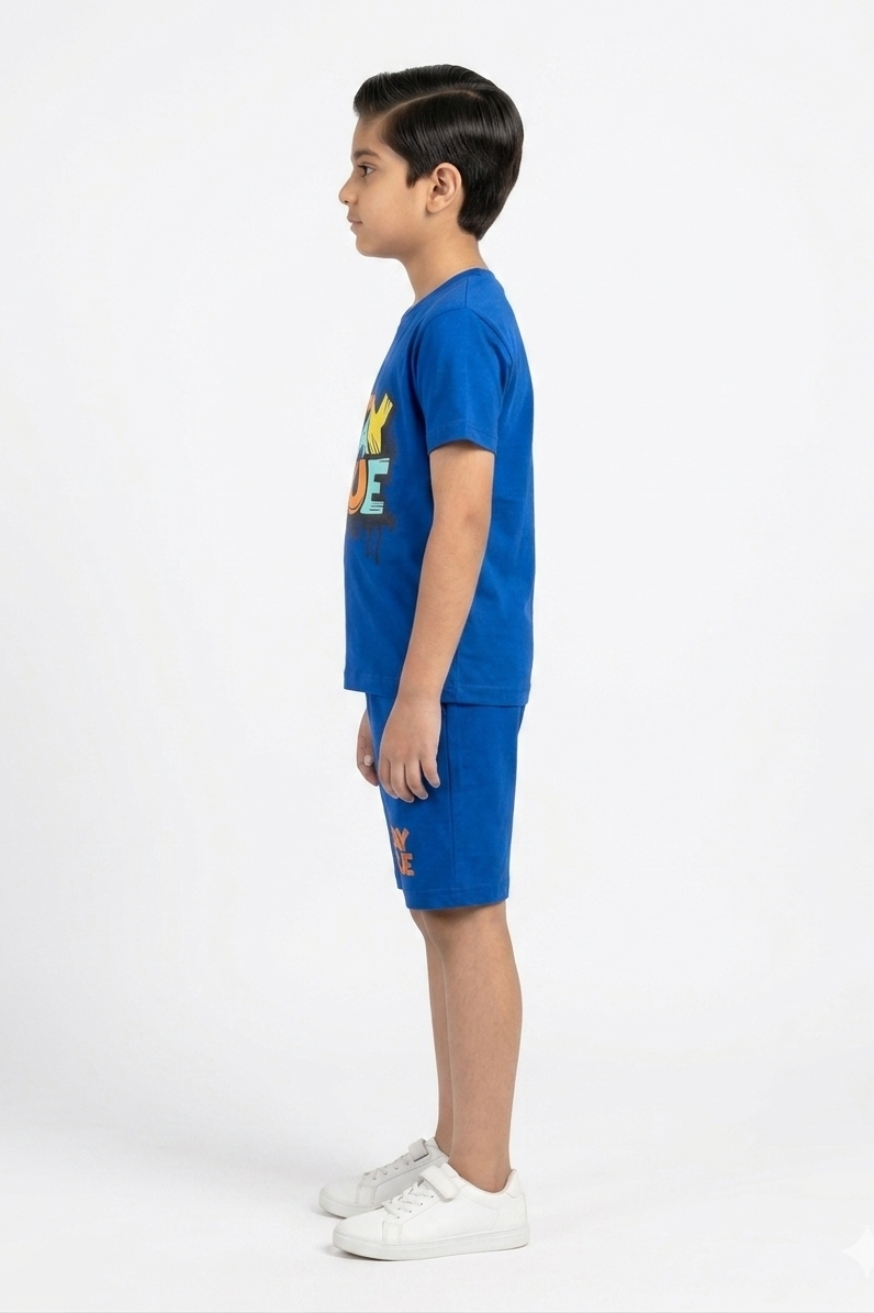 Premium Quality "Stay True " Printed Summer Suit For Boys