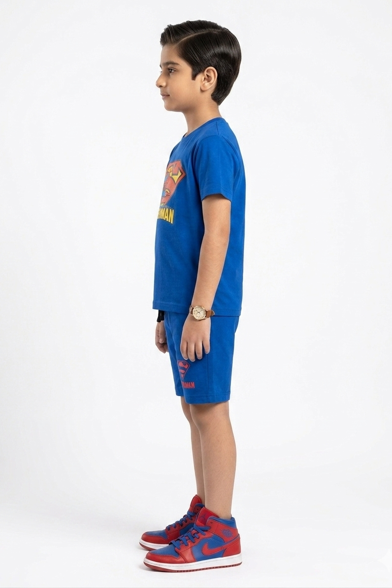 Premium Quality "Superman " Printed Summer Suit For Boys