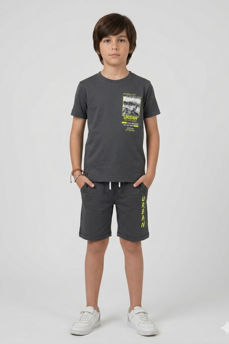 Premium Quality "Urban Vibes " Printed Summer Suit For Boys