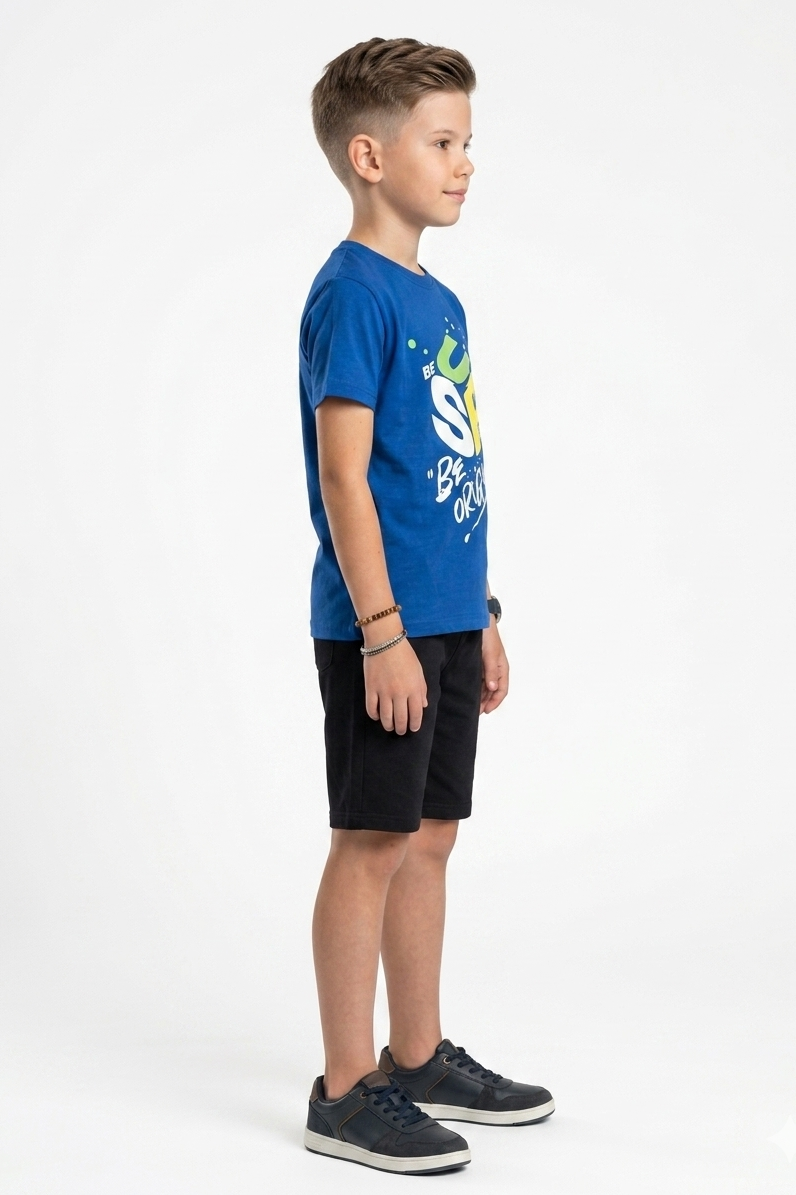 Premium Quality "Super Boy" Printed Summer Suit For Boys
