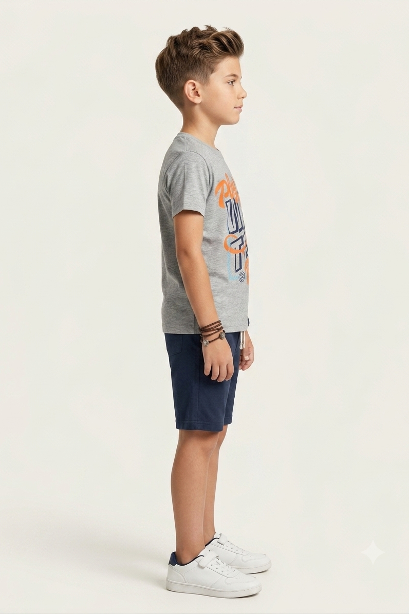 Premium Quality "Play" Printed Summer Suit For Boys