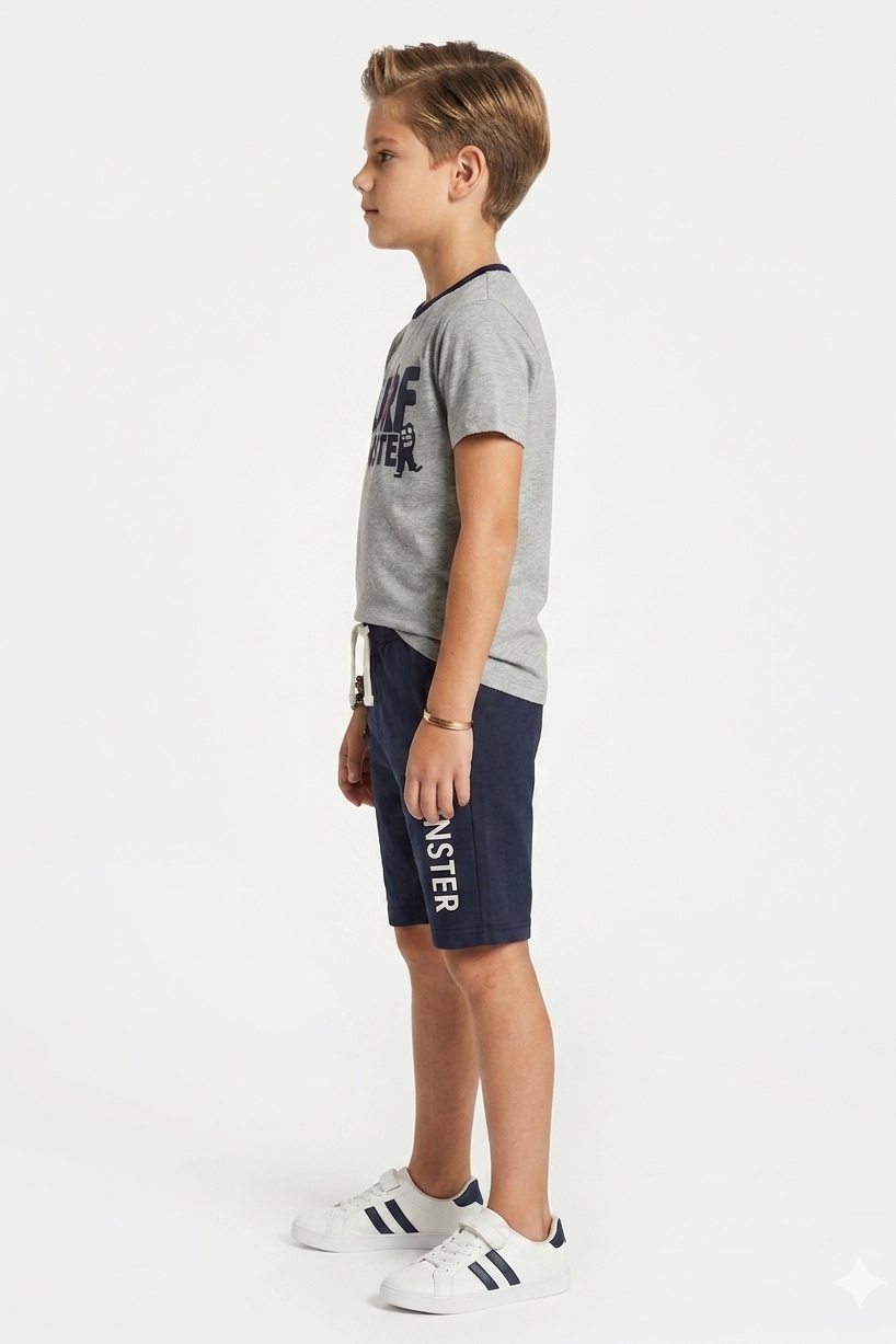 Premium Quality "Surf Monster" Printed Summer Suit For Boys