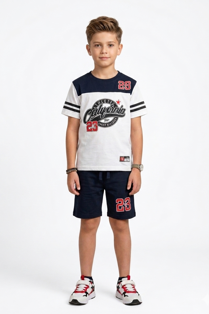 Premium Quality "California" Printed Summer Suit For Boys