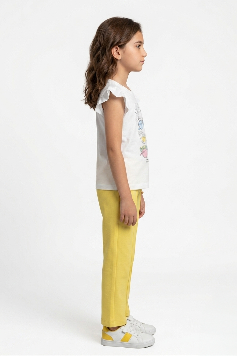 Girls Premium Quality "Childish" Printed Summer Suit