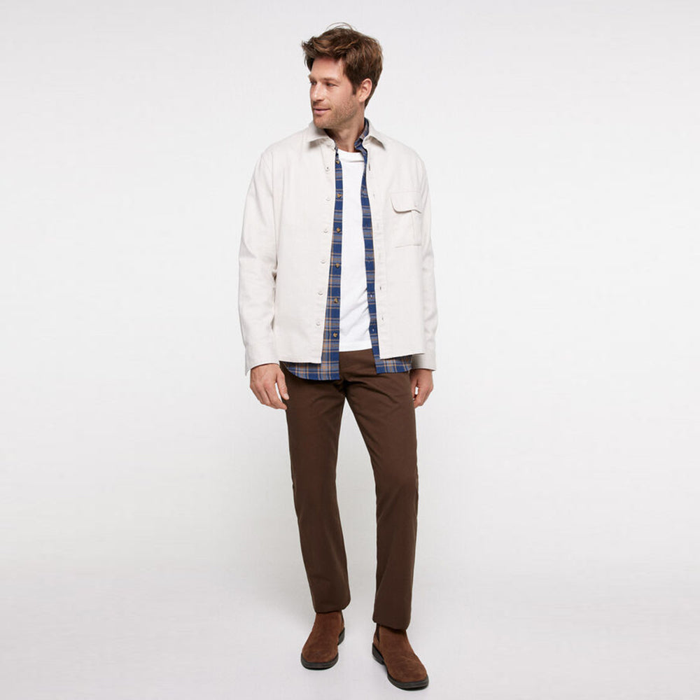 Men Premium Quality Long Sleeve Slim Fit White Signature Casual Shirt