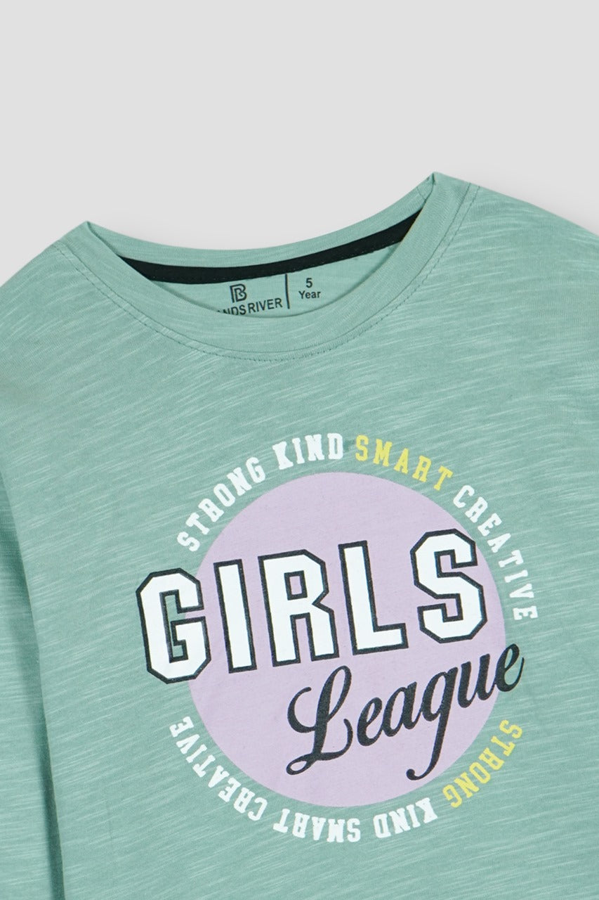 Premium Quailty &quot;Girls League&quot; Printed Full Sleeves Summer suit