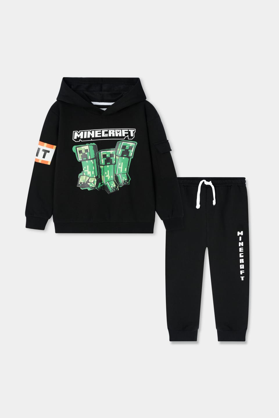 Premium Quality &quot;Minecraft&quot; Printed Black Hoodie Suit For Boys