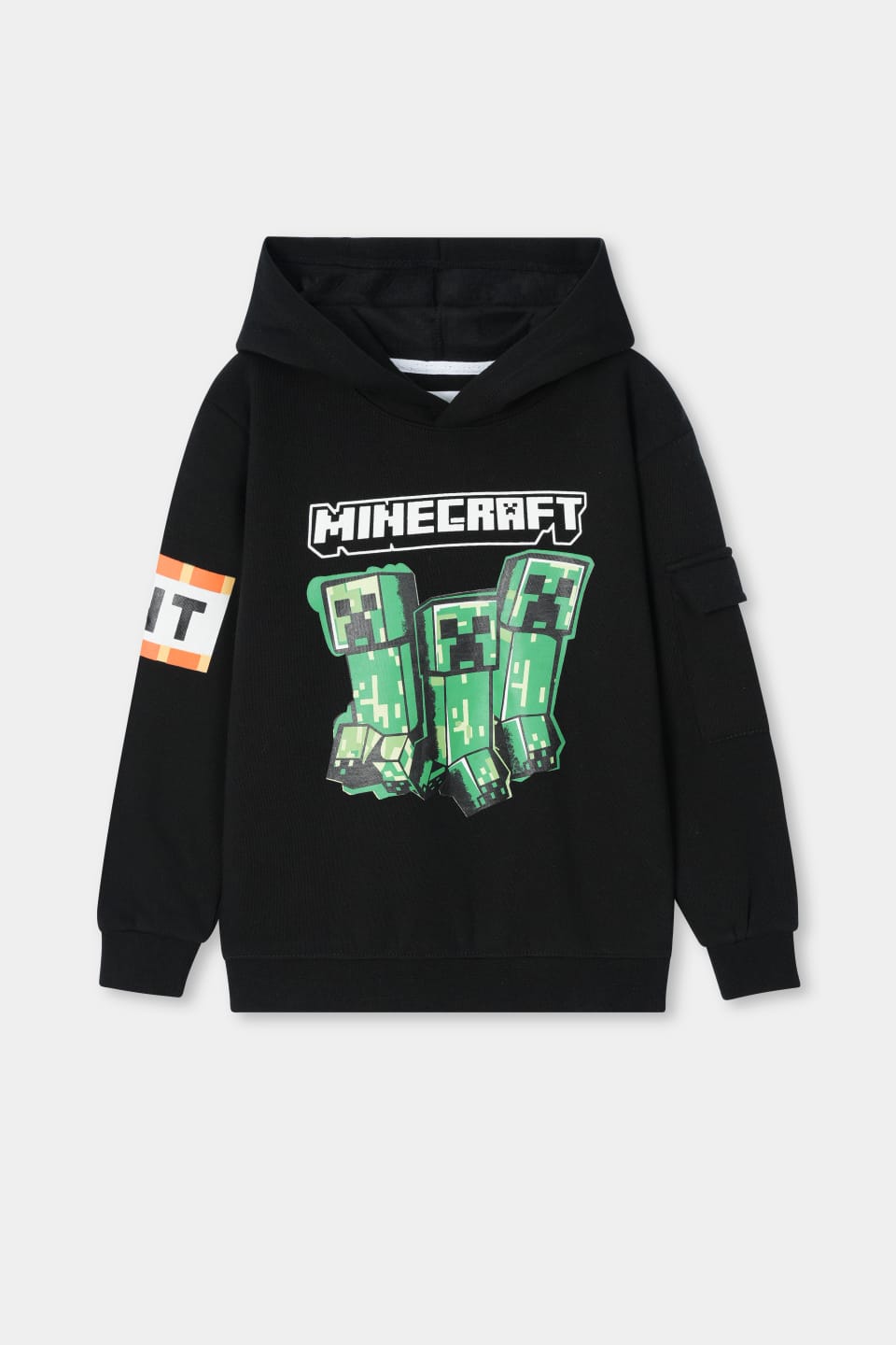 Premium Quality &quot;Minecraft&quot; Printed Black Hoodie Suit For Boys