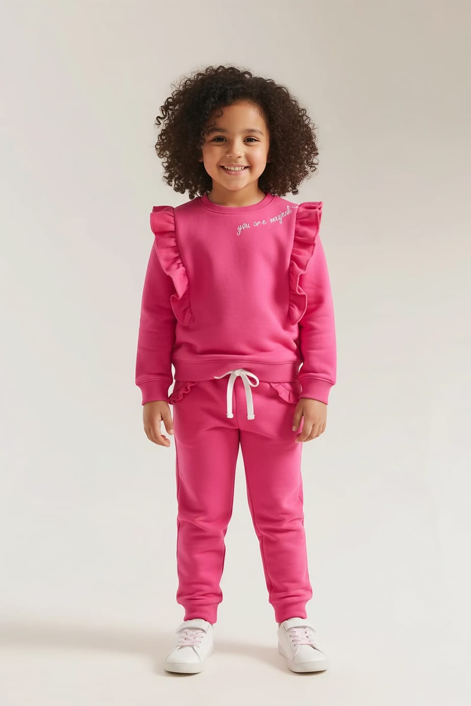 Premium Quality &quot;Magical girl&quot; Printed Fleece Suit For Girls