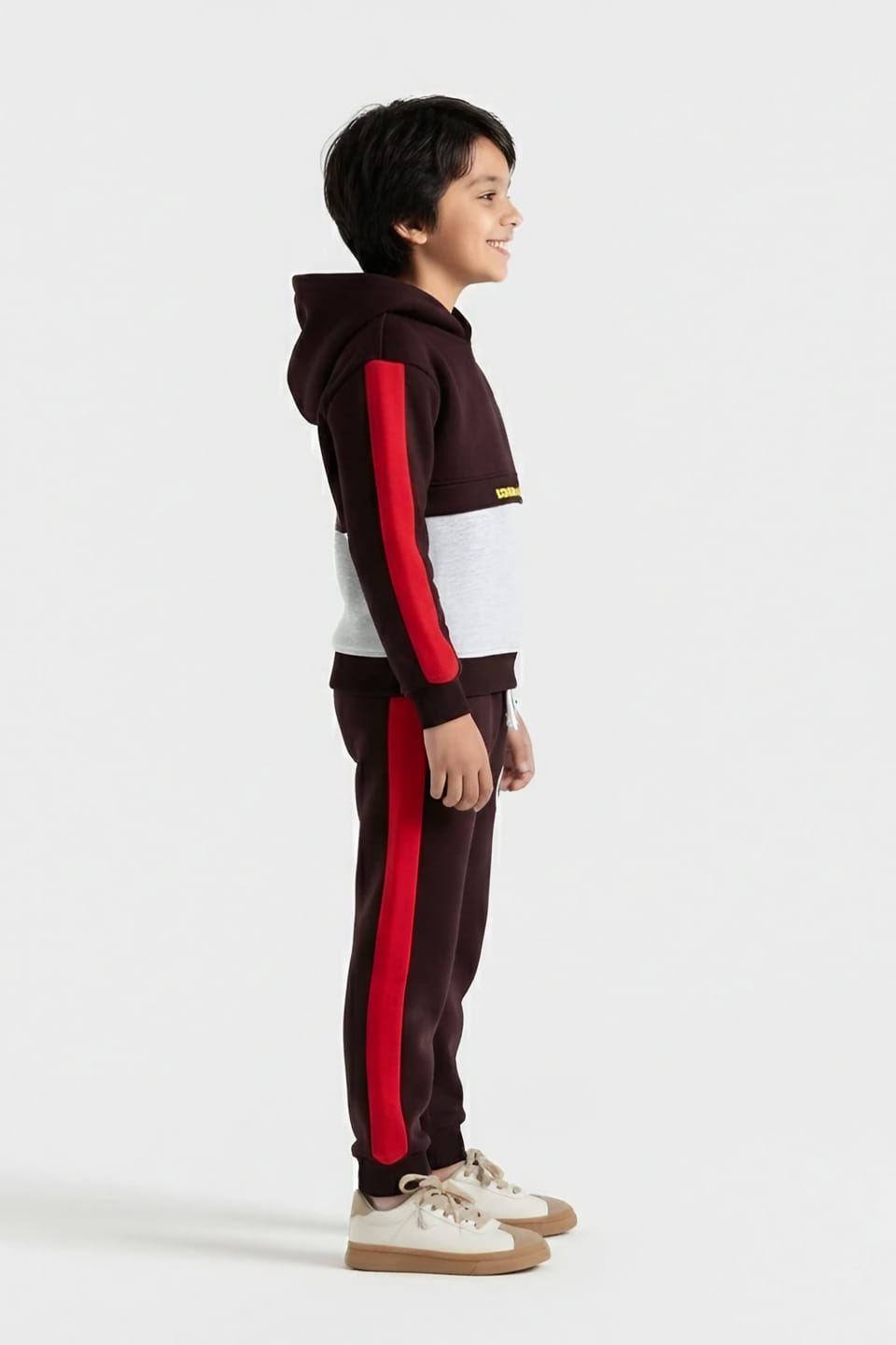 Premium Quality &quot;Denim Dept.&quot; Printed Panel Hoodie Suit For Boys