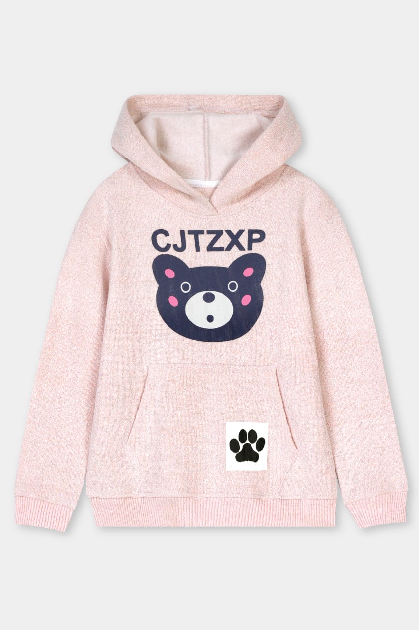 Premium Quality Printed Knit Sweater fleece Hoodie for Girls