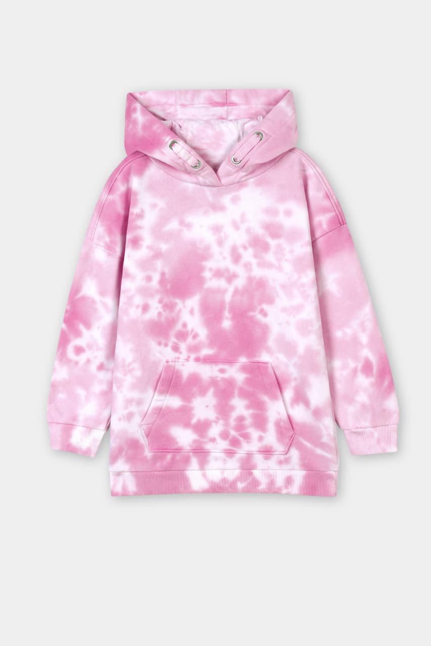Premium Quality Tie &amp; Dye Fleece Pull-Over Hoodie For Kids