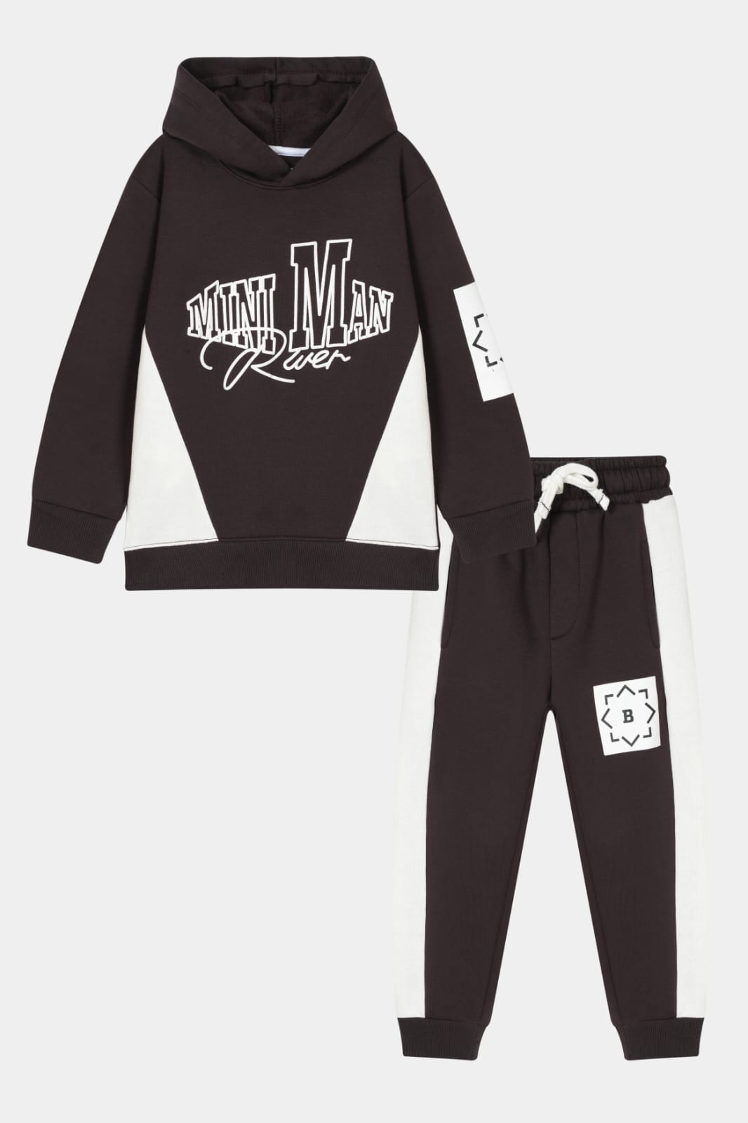 Premium Quality &quot;MINI MAN&quot; Printed fleece Hoodie Suits For Boys