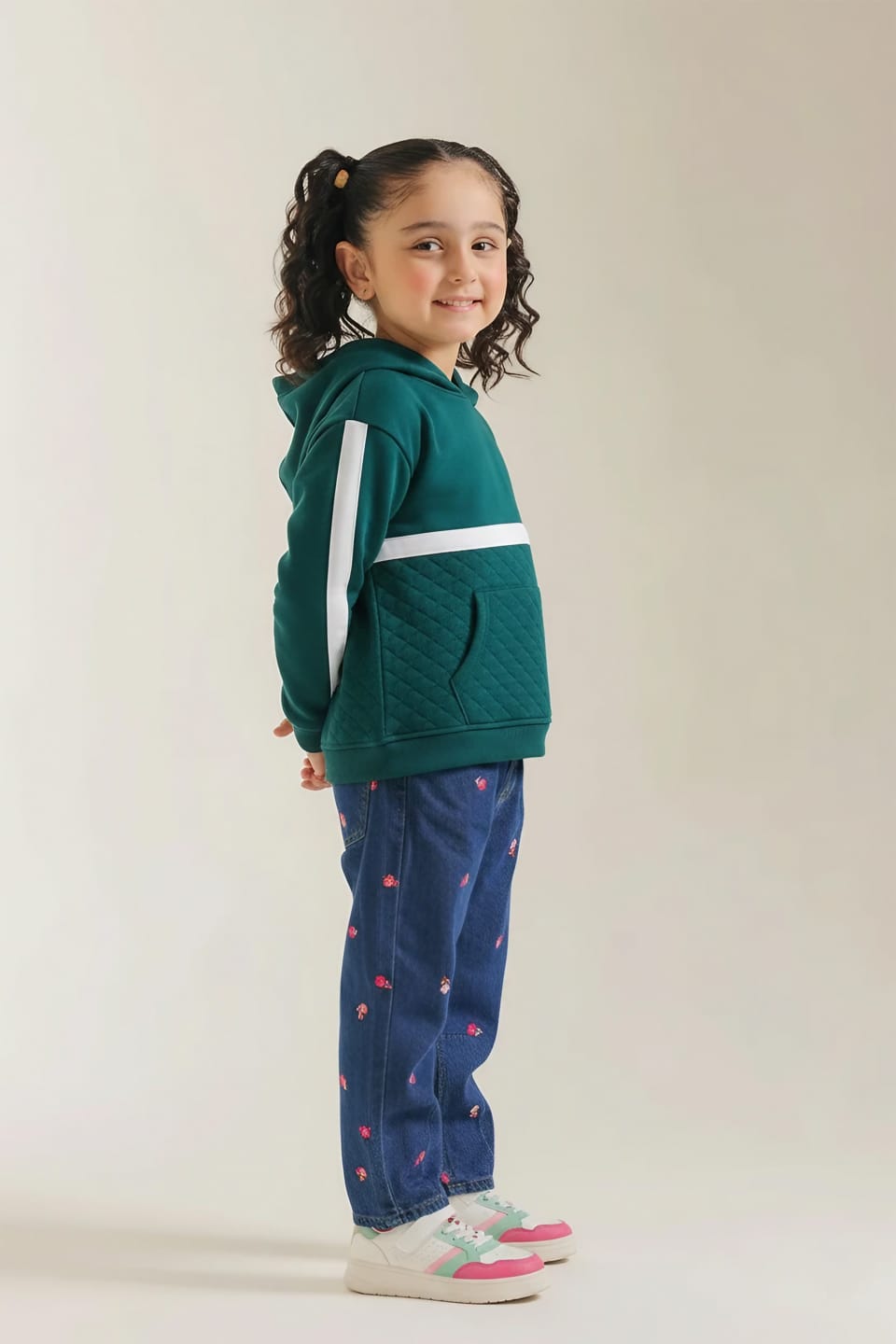 Premium Quality Panel Pull-Over Fleece Hoodie For Kids