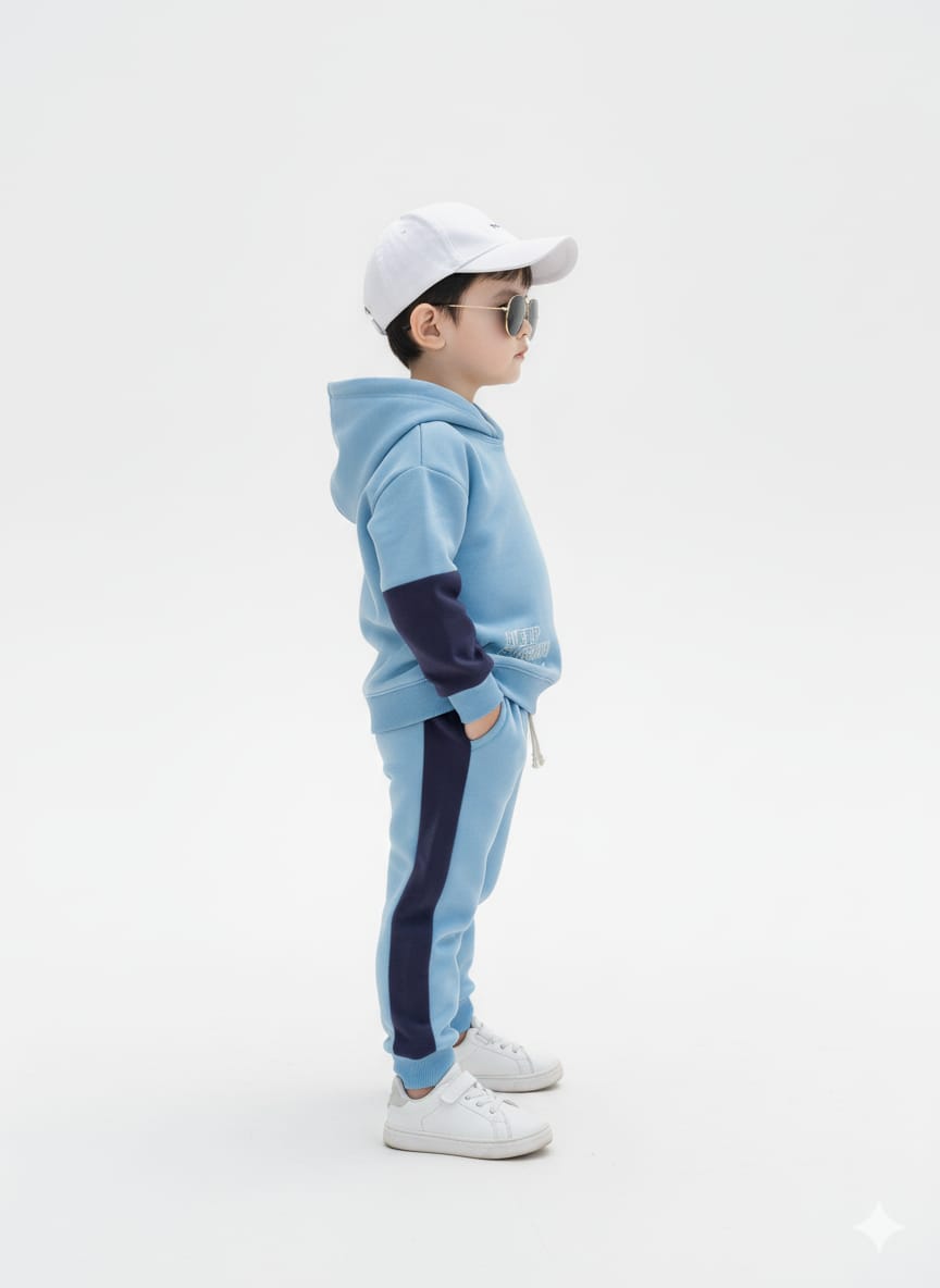 Premium Quality &quot;Cool Dude&quot; Printed Fleece Pull-Over Suit For Kids