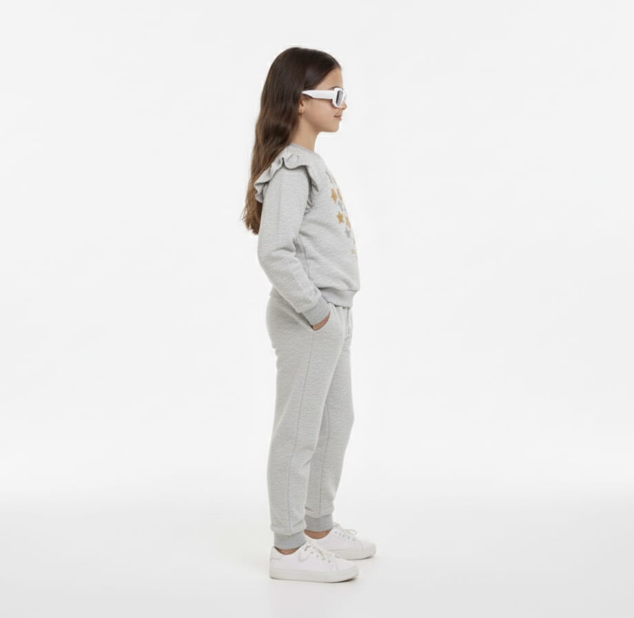 Premium Quality &quot;Stars &quot; Printed Fleece Suit For Girls