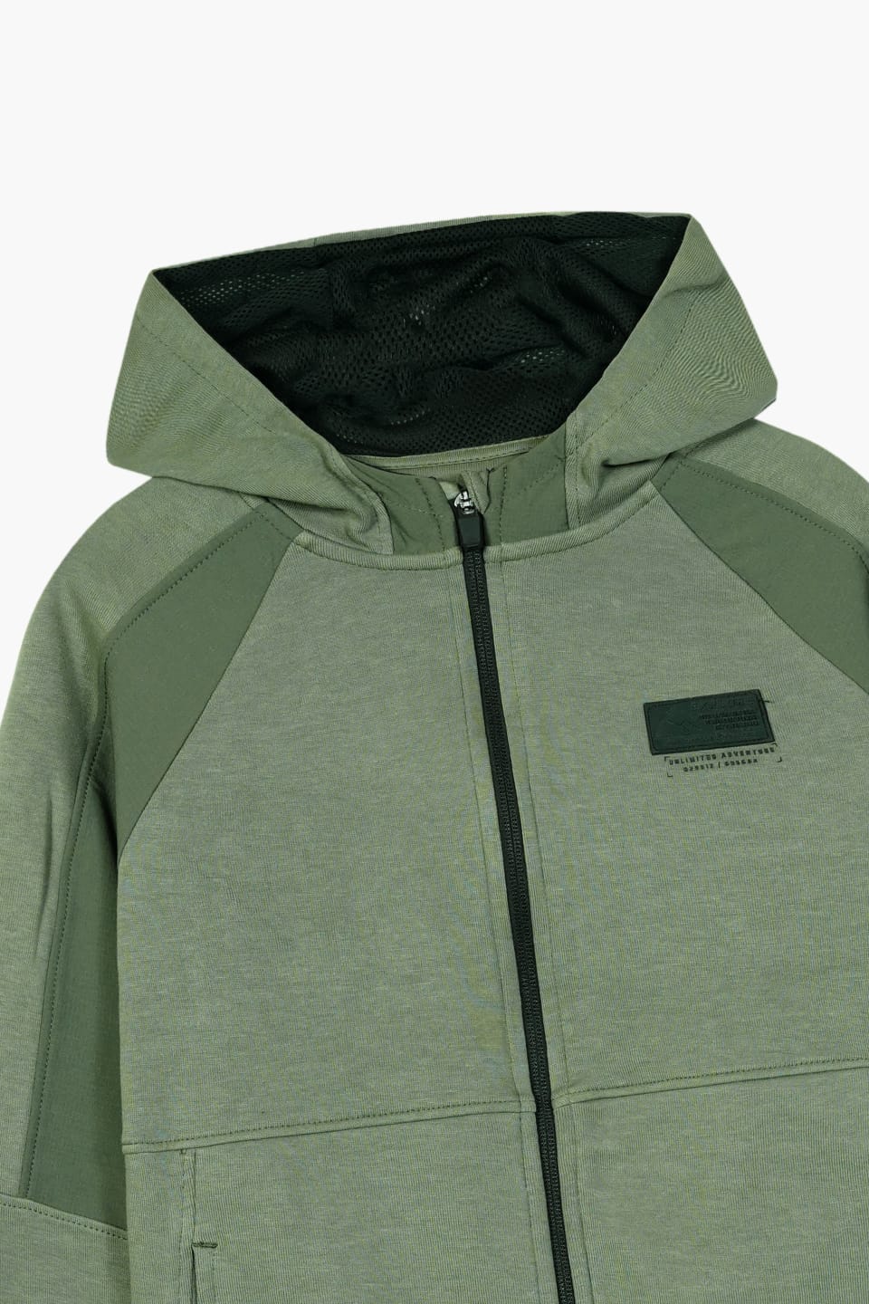 Boys Premium Quality Printed Olive Zipper Hoodie