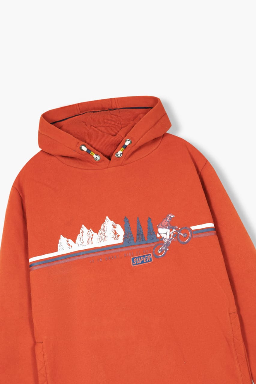 Premium Quality "Supper Bike" Printed Pull-Over Hoodie For Kids