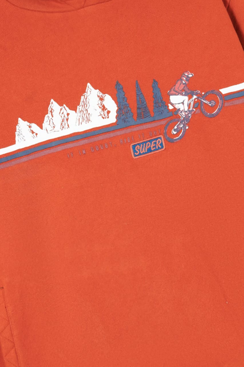 Premium Quality "Supper Bike" Printed Pull-Over Hoodie For Kids