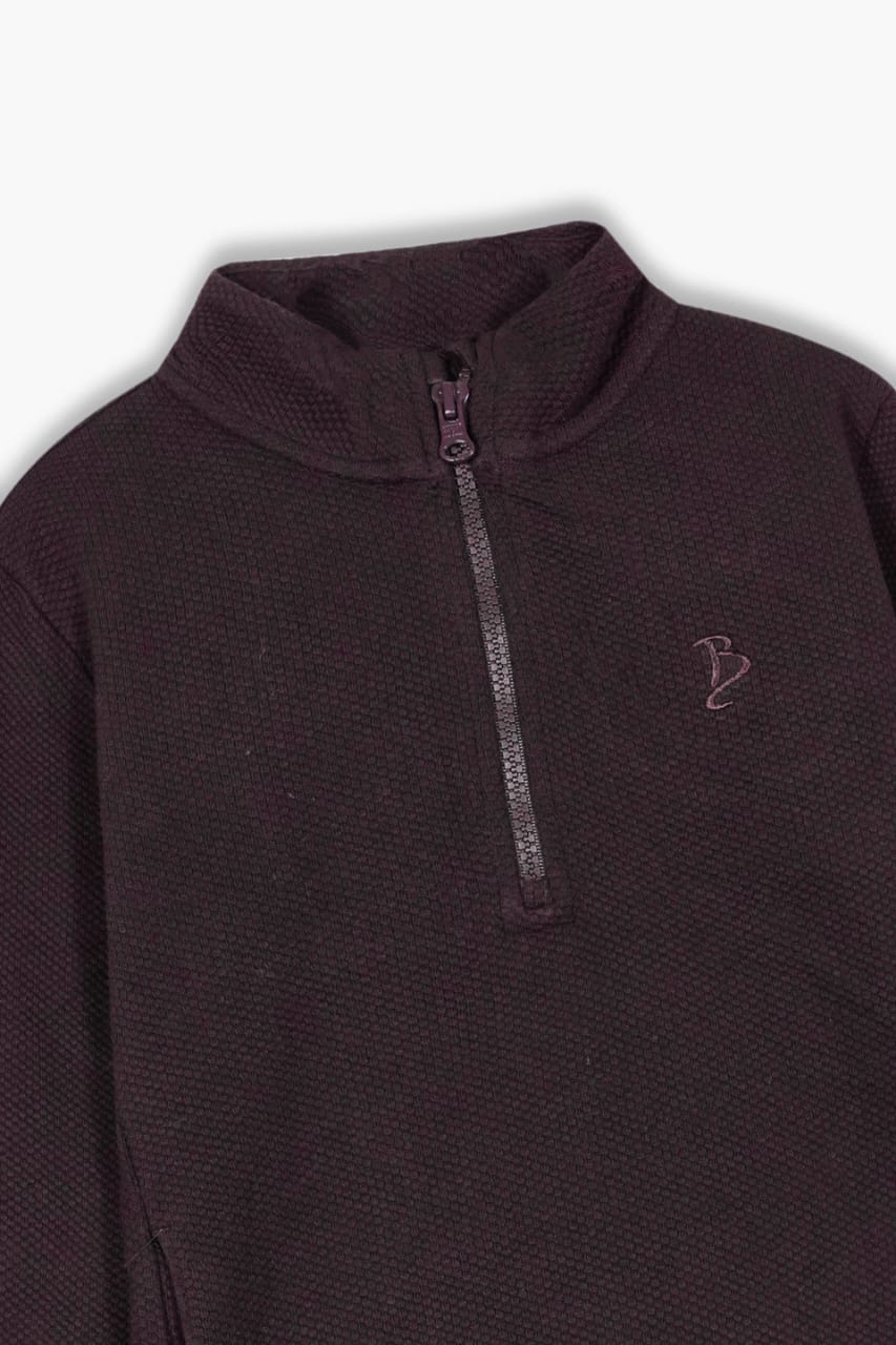 Premium Quality Mock Neck Quilted Half Zipper Full Sleeve