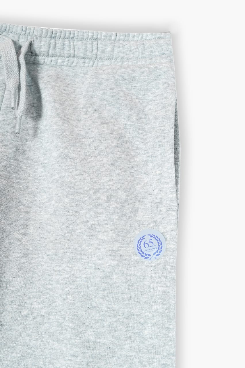 Premium Quality "65" Printed  Grey Fleece Trouser