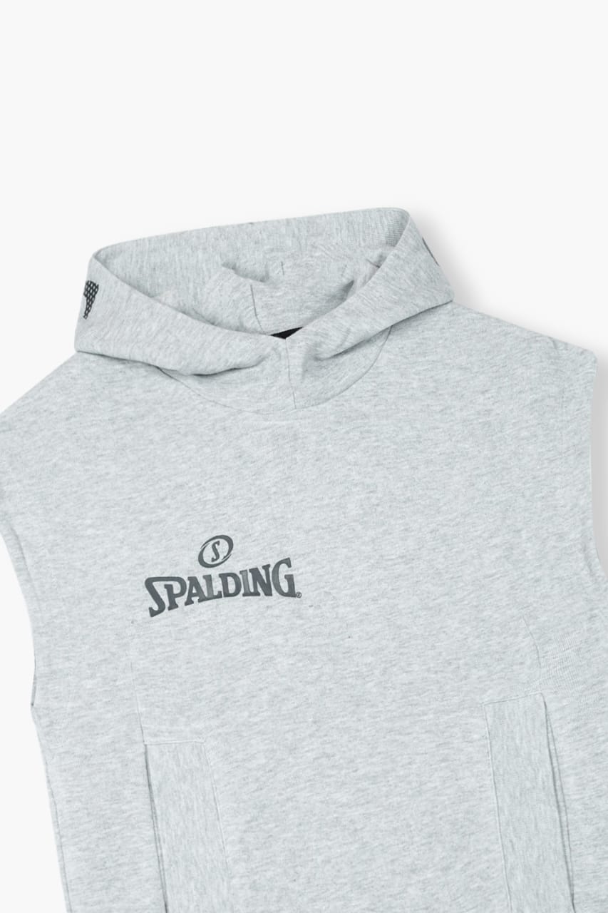 Boys "SPALDING" Printed Sleeveless Hoodie Jacket