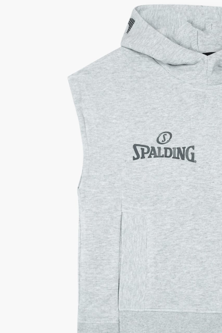 Boys "SPALDING" Printed Sleeveless Hoodie Jacket