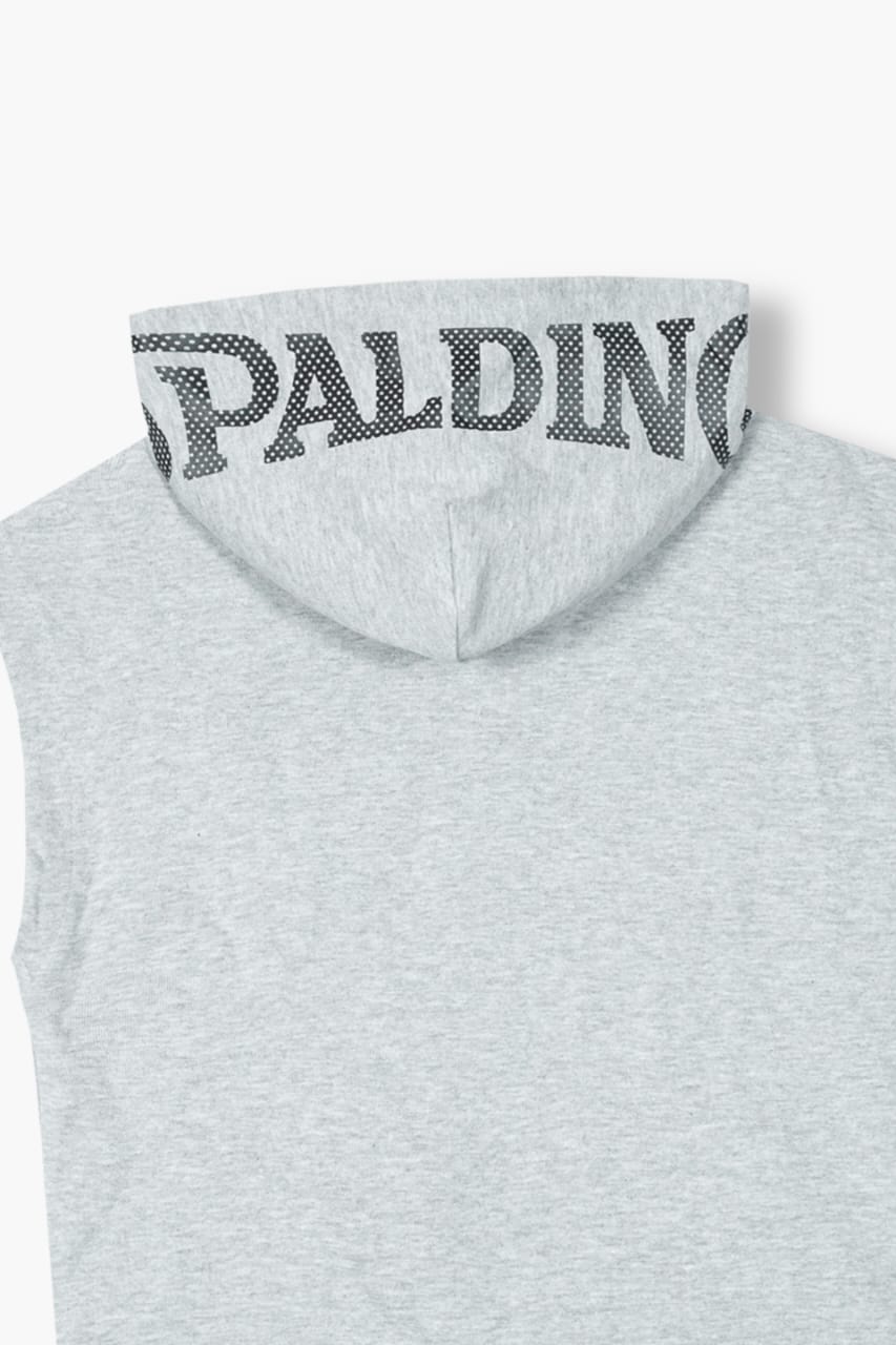 Boys "SPALDING" Printed Sleeveless Hoodie Jacket
