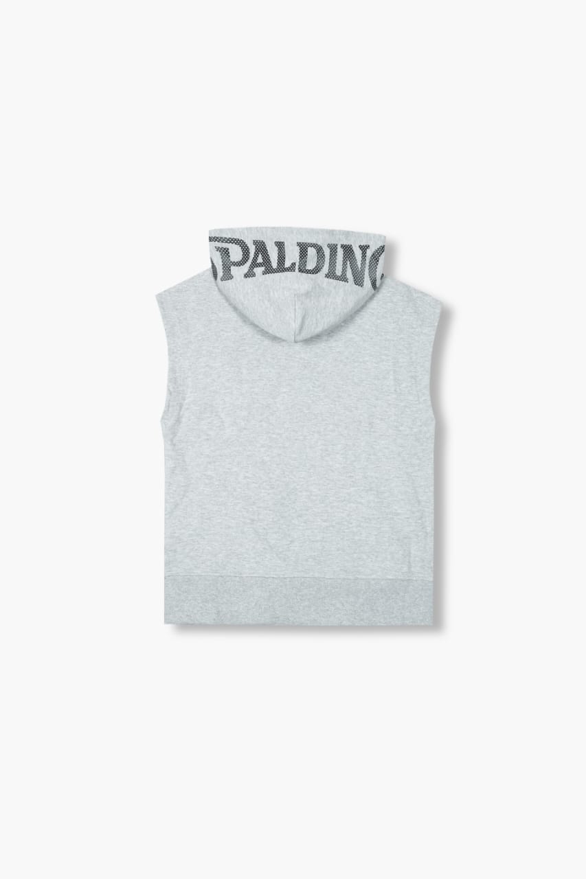 Boys "SPALDING" Printed Sleeveless Hoodie Jacket