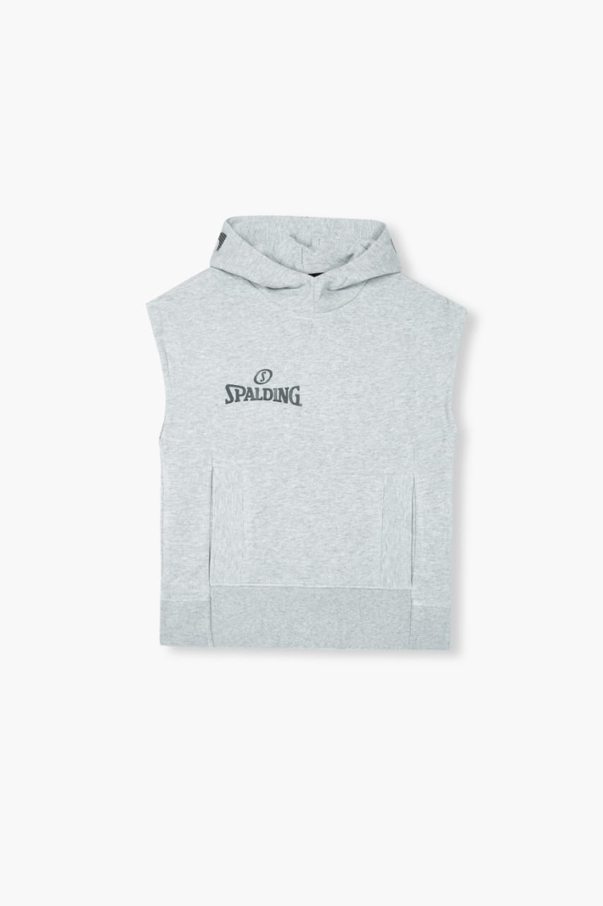 Boys "SPALDING" Printed Sleeveless Hoodie Jacket