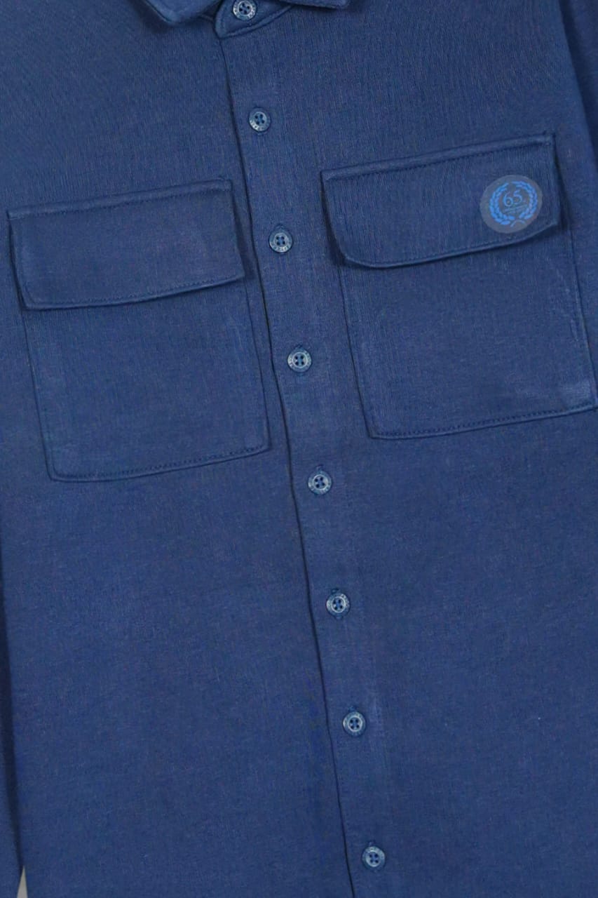 Premium Quality Printed Double Pocket  Casual Shirt  Minor Fault