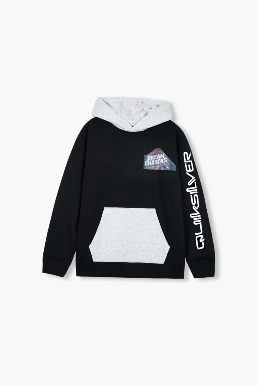 Premium Quality "Dream Chasers" Printed  Fleece Pull-over Grey& Black Hoodie For Boys