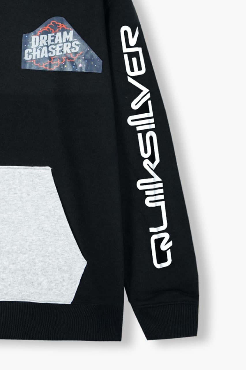 Premium Quality "Dream Chasers" Printed  Fleece Pull-over Grey& Black Hoodie For Boys