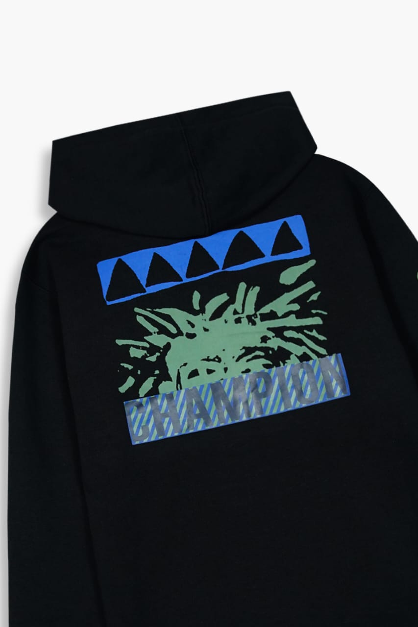 Premium Quality "CHAMPION" Printed black Pull-Over Hoodie For Kids