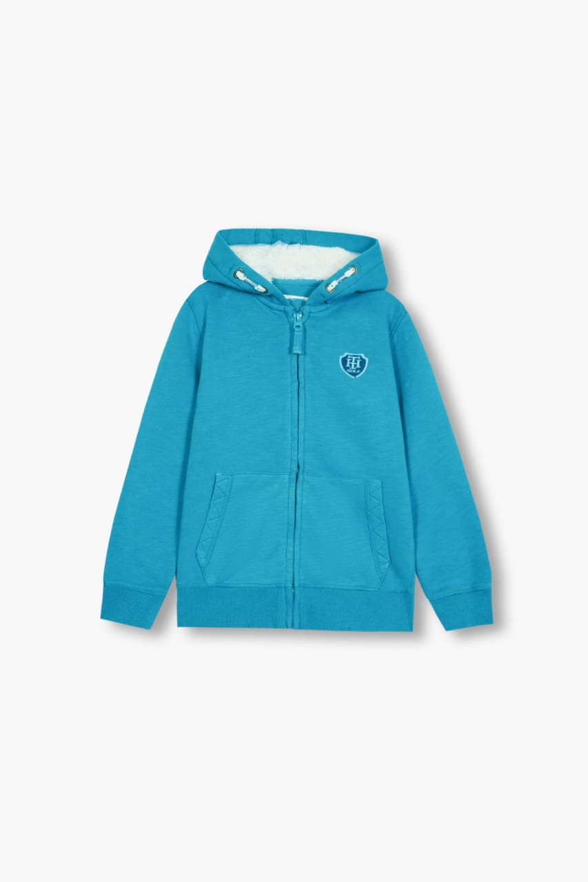 Girls Soft Cotton  Embroidered brushed Fleece  Zipper Hoodie