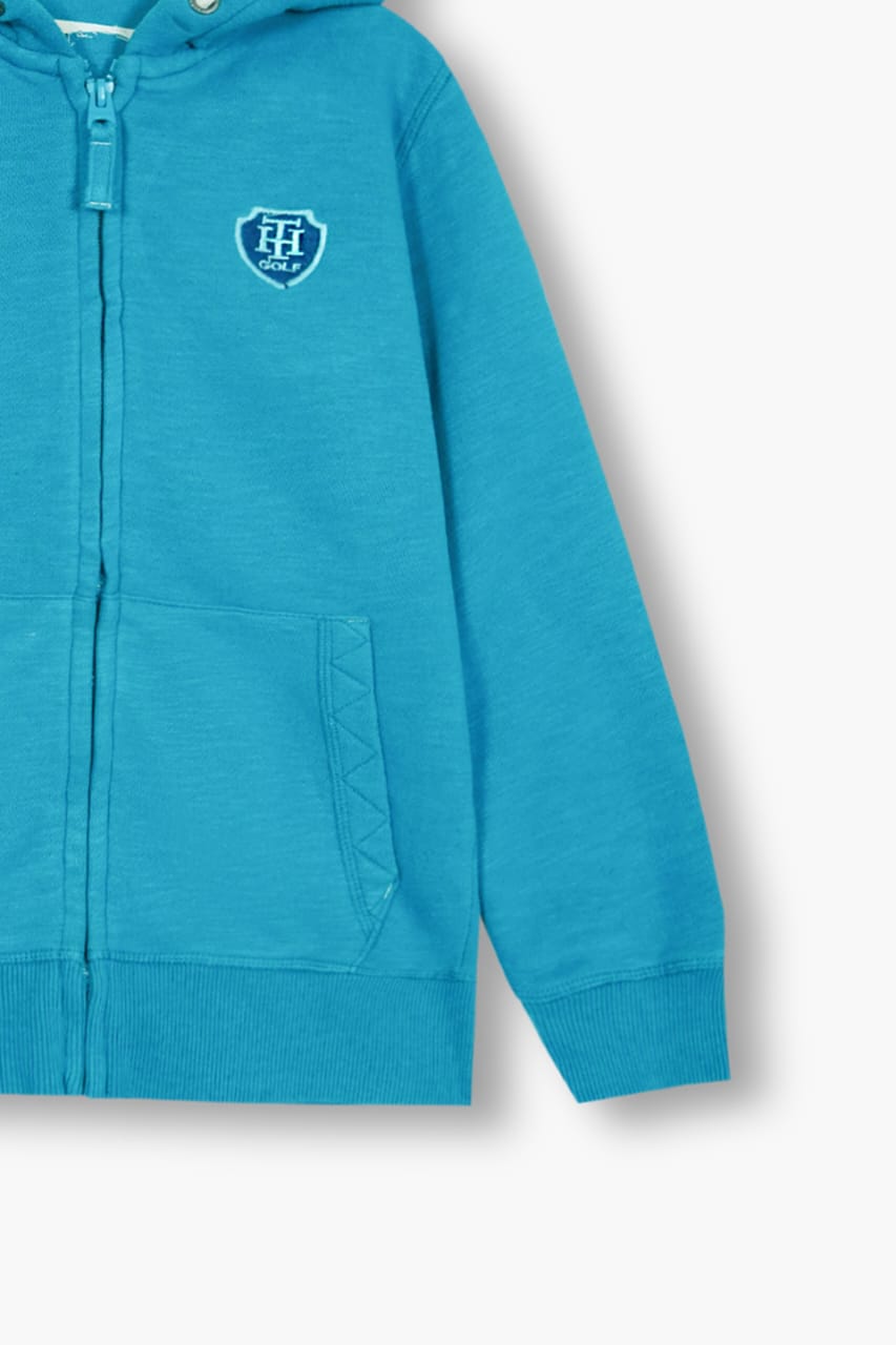 Girls Soft Cotton  Embroidered brushed Fleece  Zipper Hoodie