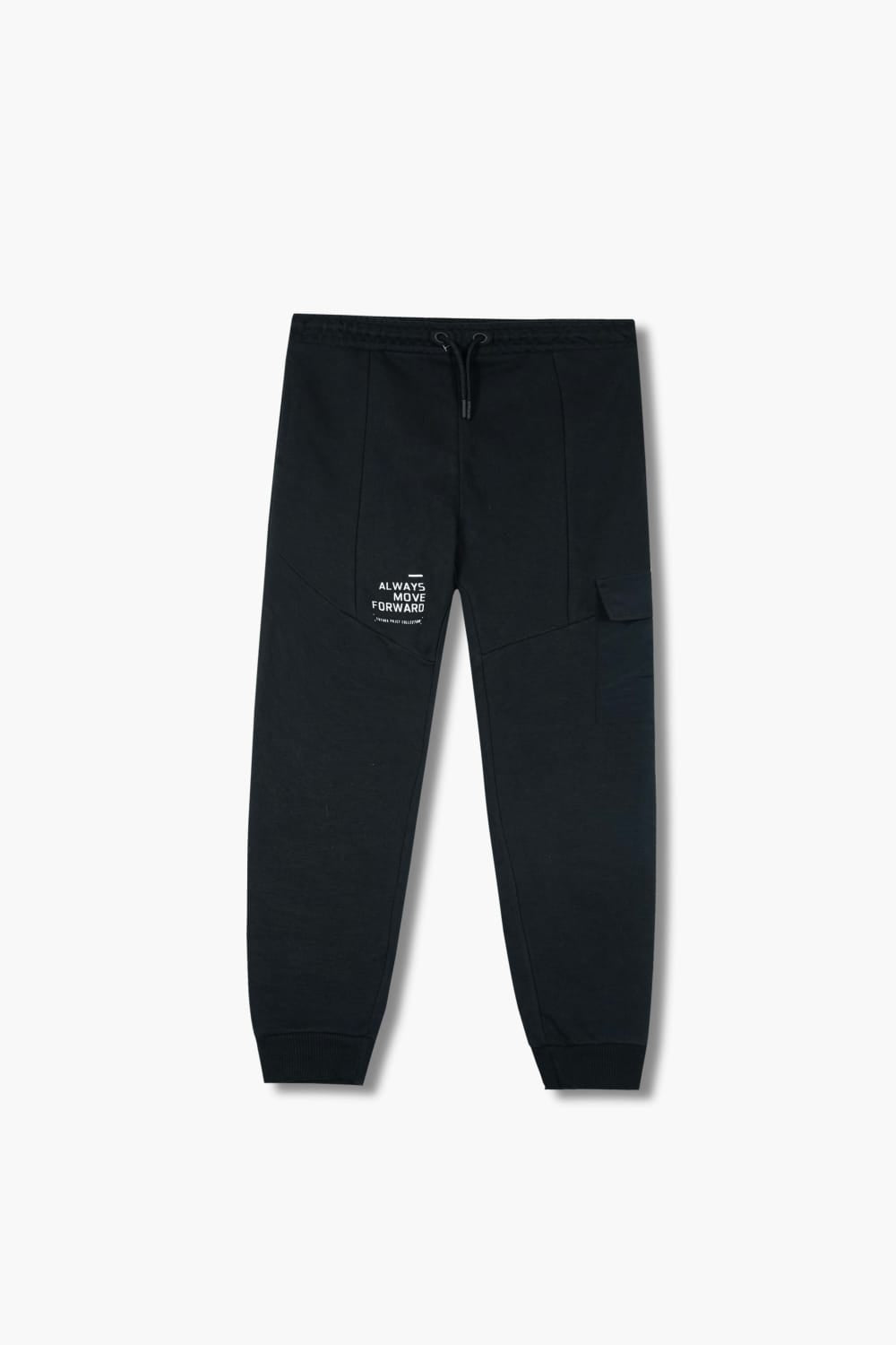 Premium Quality "Always Move Forward" Pannel  Fleece Trrouser