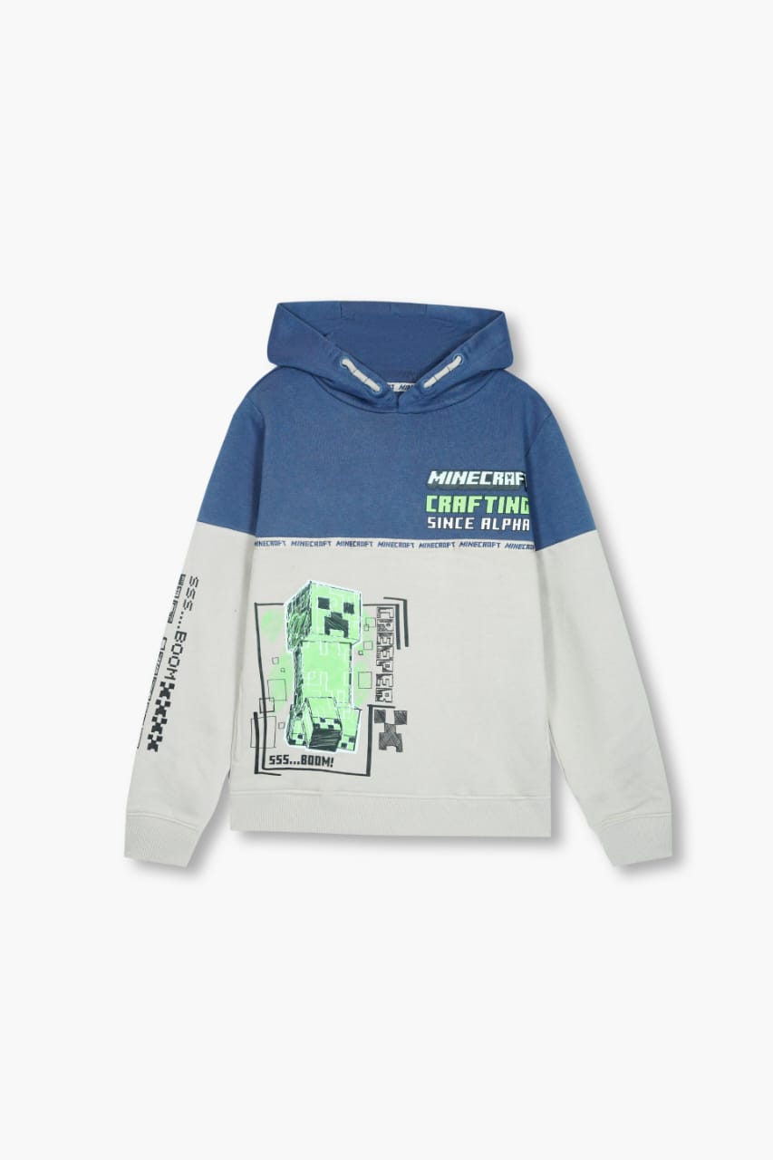 Premium Quality "Minecraft" Printed Fleece All-over Hoodie For Kids