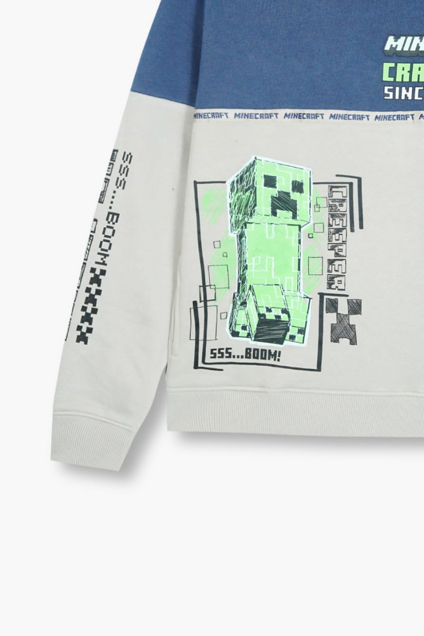 Premium Quality "Minecraft" Printed Fleece All-over Hoodie For Kids