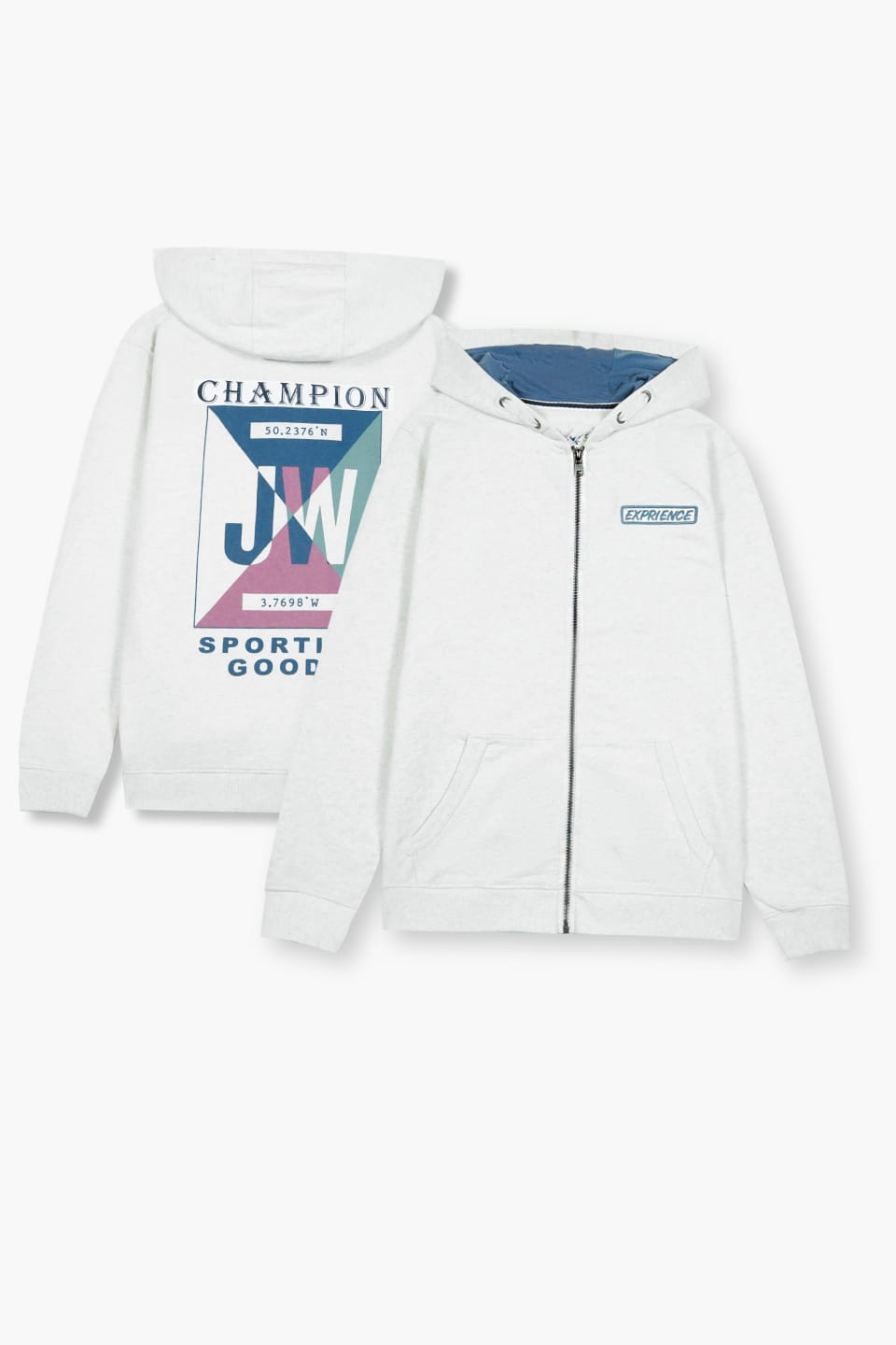 Premium Quality "Experience" embroidered Terry Zipper Hoodie For Kids